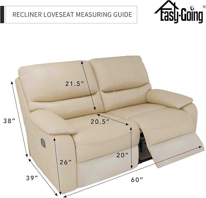 Easy-Going 6 Pieces Recliner Loveseat Stretch Sofa Slipcover Sofa Cover Furniture Protector Couch Soft with Elastic Bottom Kids, Spandex Jacquard Fabric Small Checks Tan