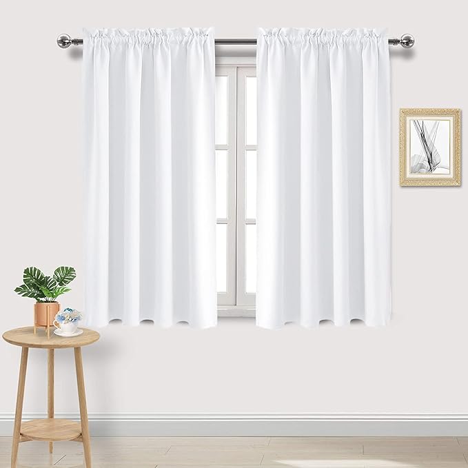 DWCN White Curtains for Living Room Thermal Insulated, 50% Light Blocking by DWCN