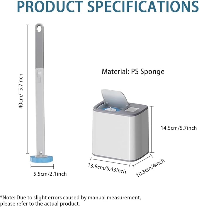 Disposable Toilet Brush, Disposable Toilet Cleaner, Extended Handle - Image 2