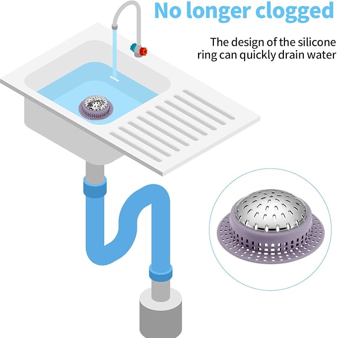 Shower Drain Hair Catcher, Shower Drain Cover, Bathtub Drain Hair Catcher - Image 4
