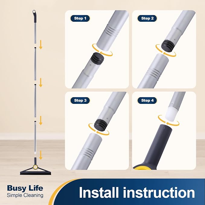 Yocada Floor Squeegee TPR Rubber Blade Scrubber Squeegee Adjustable - Image 3