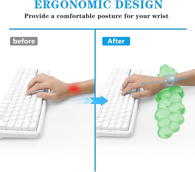 Gel Cloud Keyboard Wrist Rest, Cute Wrist Support and Arm Support Keyboard Rest - Image 2
