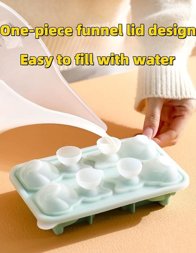 Cute 3D Cat Silicone Ice Cube Tray Mold Cartoon Animal Ice Box BPA-Free - Image 4
