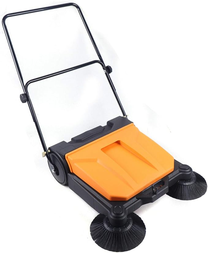 Industrial Floor Sweeper 26" 15L Hand-Push Sweeping Sweeper 360° Rotary Sweeper - Image 2