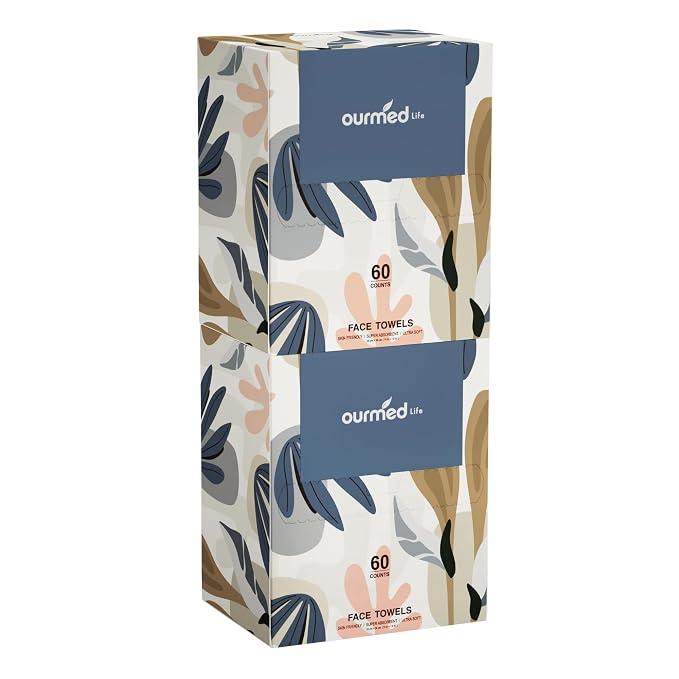Ourmed Life Face Towels, Disposable Biodegradable Facial Towels by ourmedlife