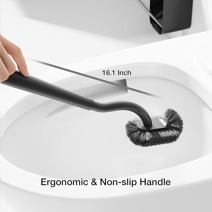 Toilet Cleaner Brush, Diveotree Toilet Brush and Holder - Image 5