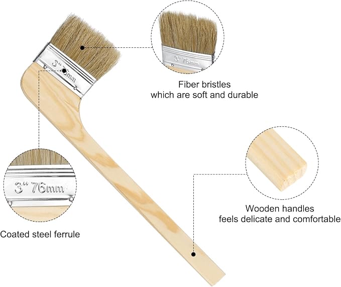 HARFINGTON Paint Brush 2Pcs 3" Brush Width Reusable Variety Angle Bend Brushes - Image 4