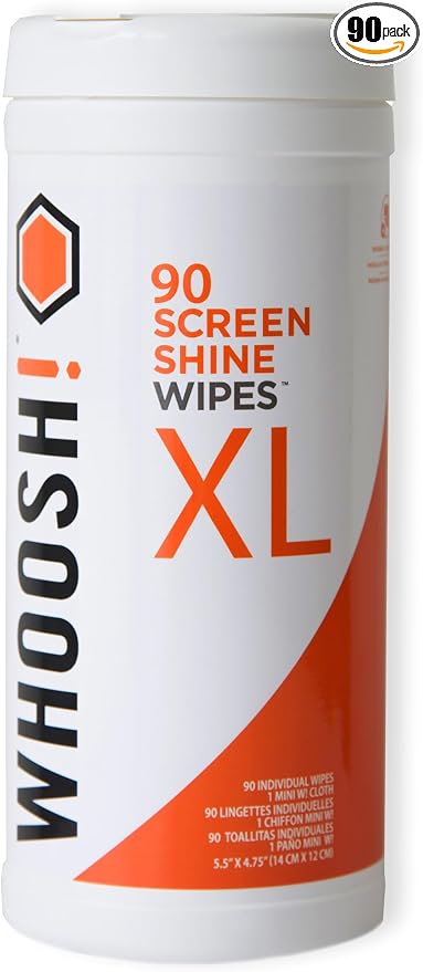 WHOOSH! Screen Shine 90 Count Touch Screen Cleaner Wipes by WHOOSH
