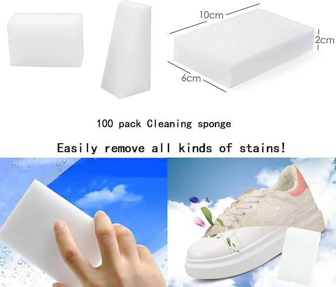 SmilePowo 100 Pack Magic Cleaning Sponges Eraser, Household Cleaning Sponge - Image 6