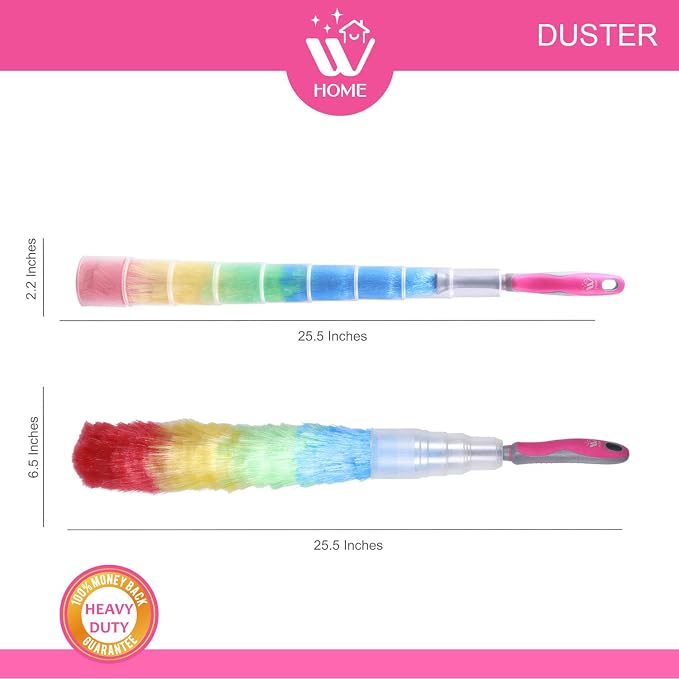 WBM Duster, Long Electrostatic Feather Clean Like a Magnet, Hand Washable and - Image 8