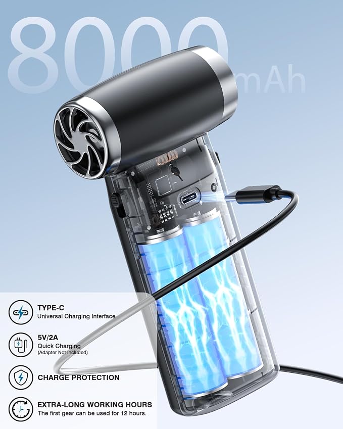 Electric Compressed Air Duster Cordless: 70 MPH High Wind Speed Mini Air Blower - Image 3