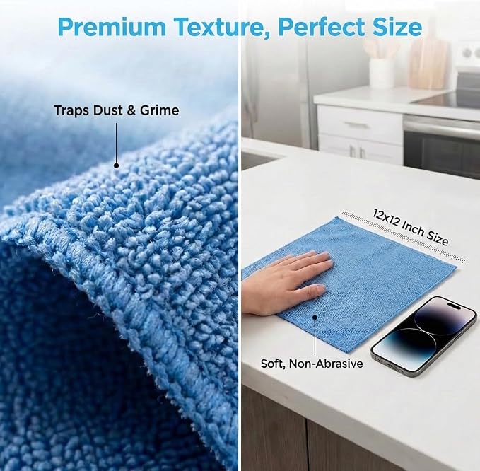 Microfiber Cleaning Cloth 12 Pack - Image 3