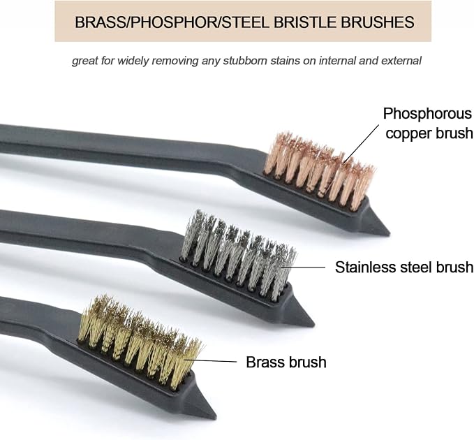 Gun Cleaning Brushes Picks Kit Set Brass Copper Steel Nylon Stainless Steel - Image 4