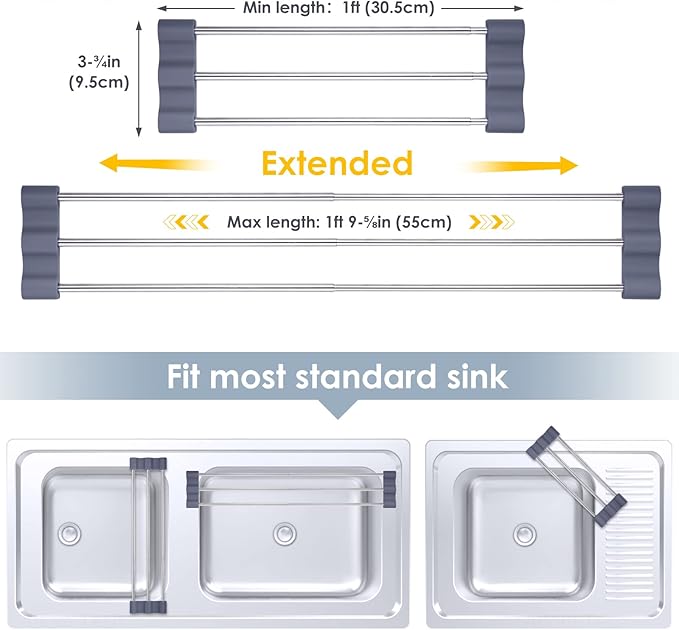 Tomorotec Adjustable Over-The-Sink Kitchen Rack - Image 4