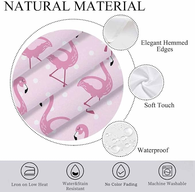 Pink Flamingo Table Cloth Rectangle Table Cute Elegant Flamingo - Image 5
