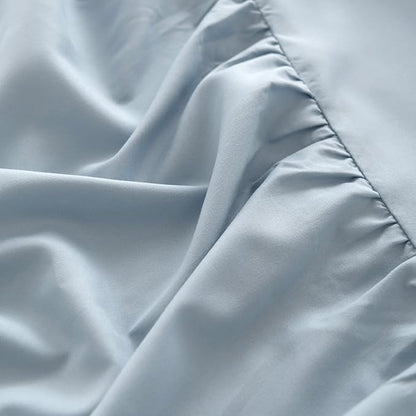 Bed Skirt King Size Ruffled Bed Skirt with Split Corners, 14 Inch Drop Dust Ruffle Bed Skirts with Platform, Gathered Style, 100% Microfiber, Grayish Blue