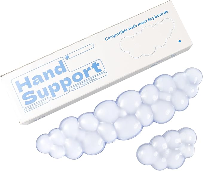 Ergonomic Gel Cloud Keyboard and Mouse Wrist Rest Set – Clear Wrist Rest by Sumgsn
