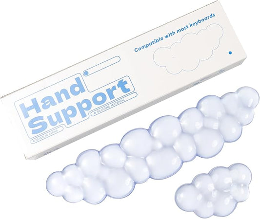 Ergonomic Gel Cloud Keyboard and Mouse Wrist Rest Set – Clear Wrist Rest by Sumgsn