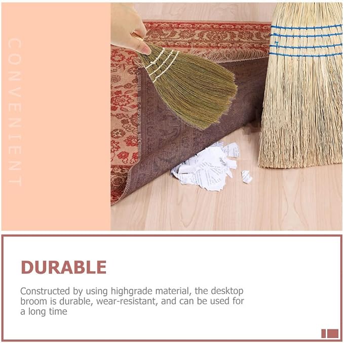 Hemoton Desktop Broom Portable Mini Hand Broom - Image 3