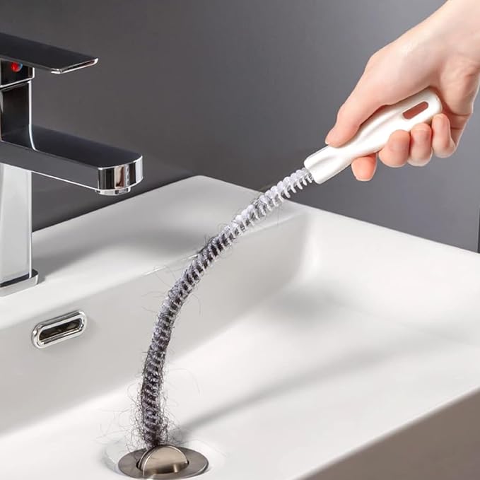 Flexible Drain Cleaner Brush, Bendable Shower Sink Long Pipe Cleaners Hair Clog by YuanYouTong