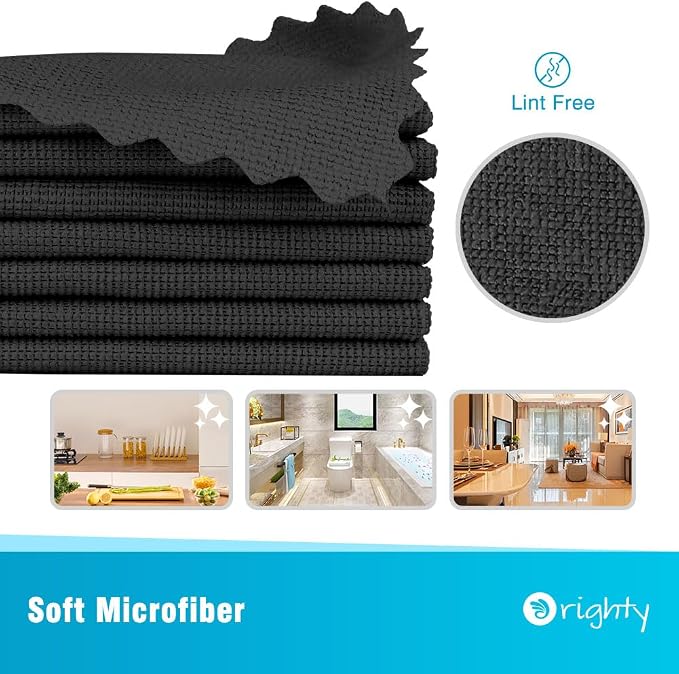 Orighty Cleaning Cloths 12x12 inch, Highly Absorbent Microfiber Cleaning - Image 2