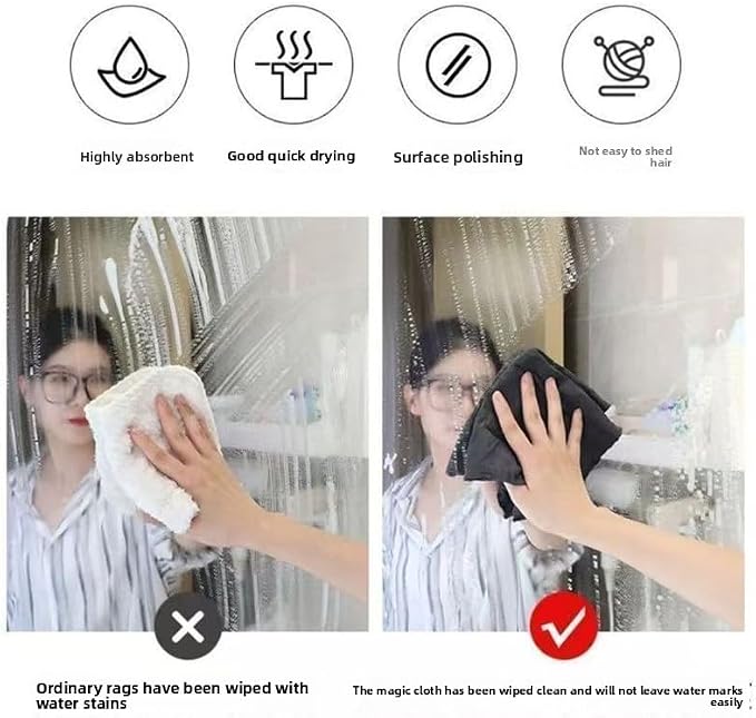 Magic Cleaning Cloth 5 Pcs Lint Free Cloth Microfiber Cleaning Rag，Reusable - Image 4