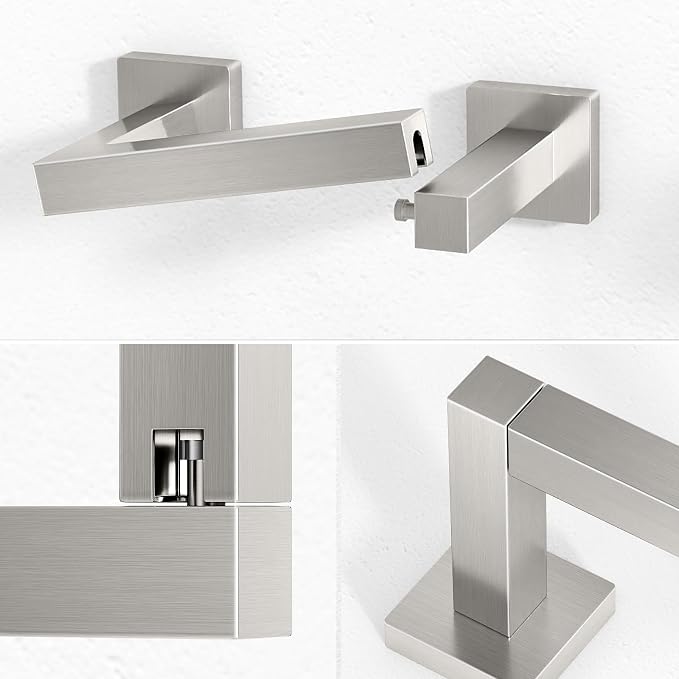Toilet Paper Holder Wall Mounted Post Pivoting Square Tissue Holders Roll - Image 7
