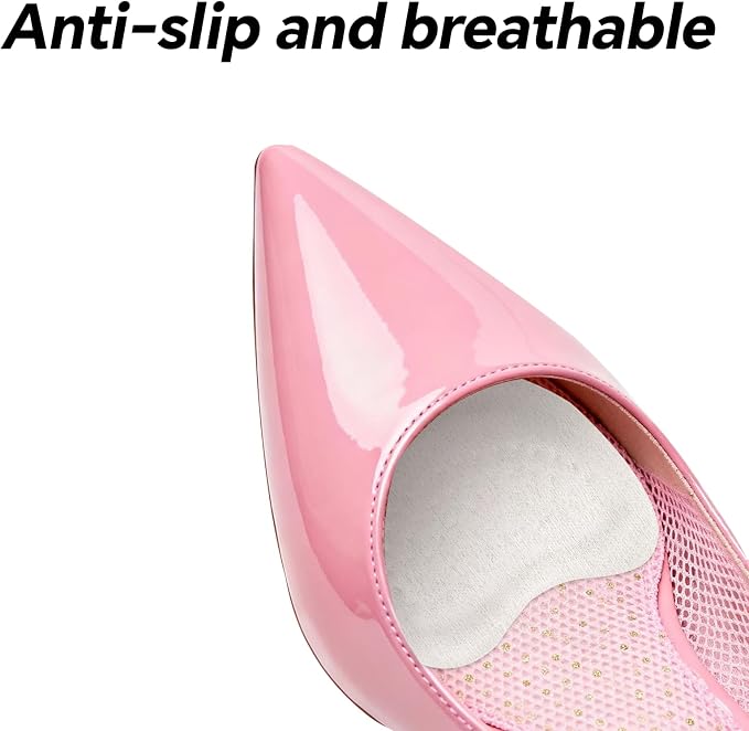 2 Pairs Metatarsal Pads, Breathable Ball of Foot Cushions Microfiber Leather - Image 3