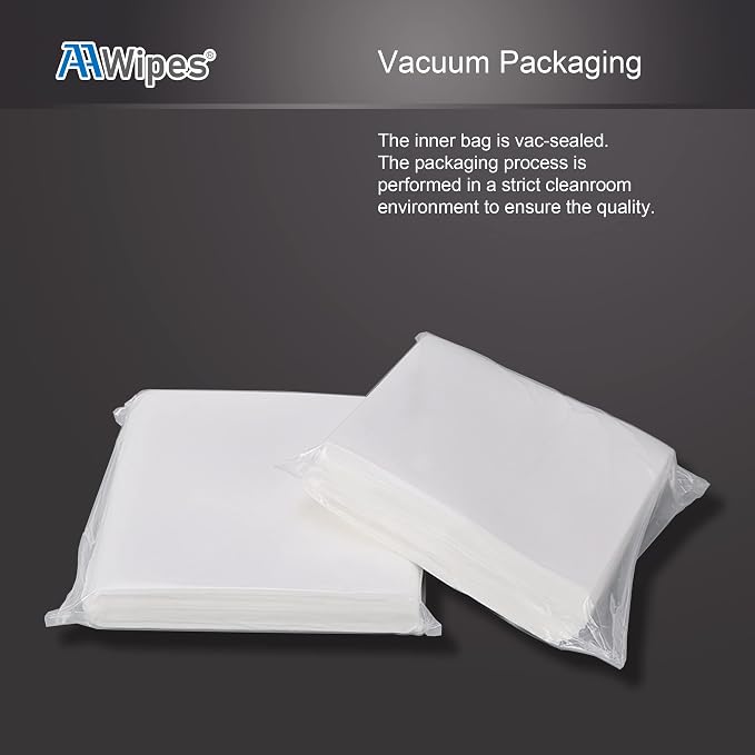 AAwipes Cleanroom Wipes 6" x 6" Lint Free Wipes Cellulose/Polyester Wipers - Image 4