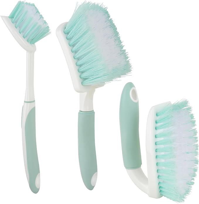 3 Pack Bathroom Scrub Brush Set, Heavy-Duty Scrub Brushes - Image 8