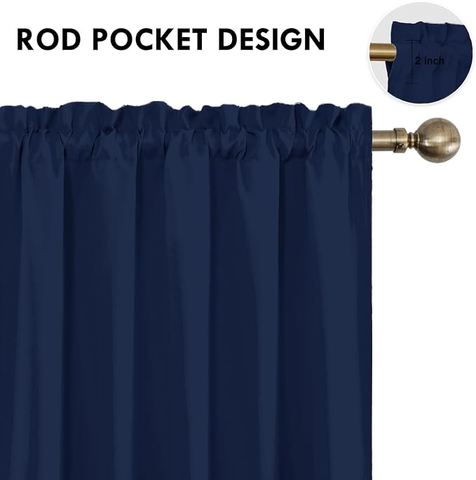 DWCN Short Curtains for Bathroom Windows 36 inches Length 2 Panels Set - Image 4