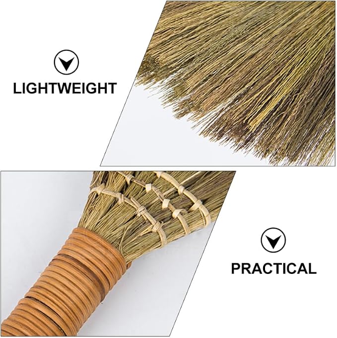 Veemoon 4 Pcs 12 Inch Whisk Broom, Handheld Cleaning Broom Straw Corn Whisk - Image 9