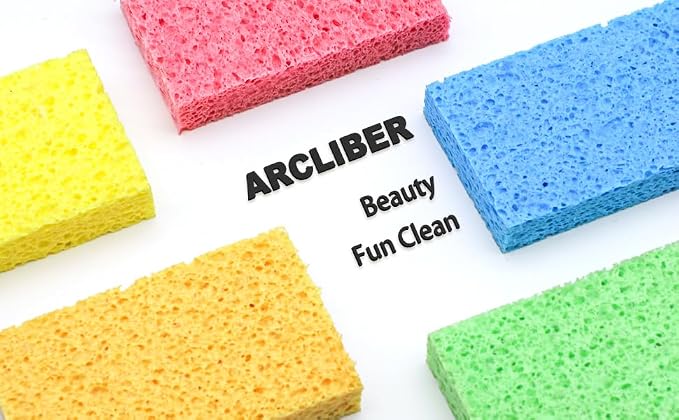 Cellulose Sponges, Heavy Duty Scrub Kitchen Sponge, Clean Tough Messes Without - Image 3
