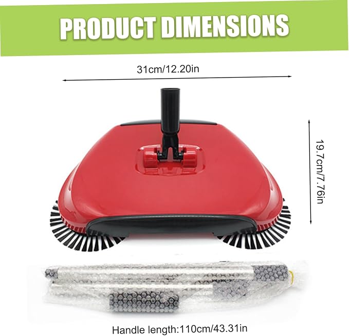 Carpet Sweeper 360° Rotation Manual Floor Sweeper - Image 5