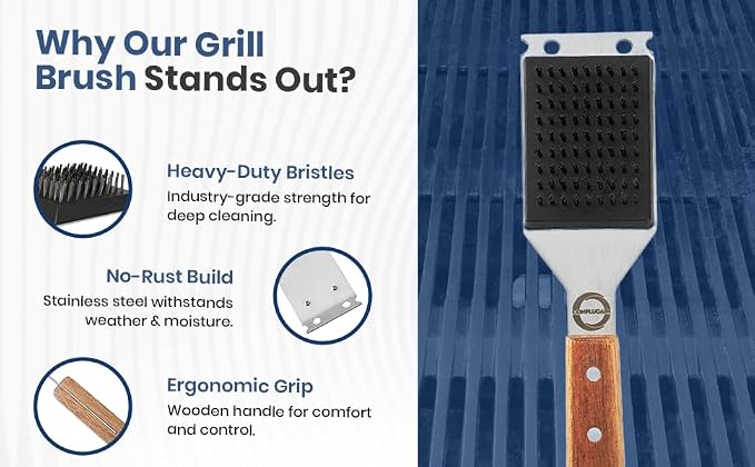 Strong BBQ Grill Brush and Scraper – Heavy-Duty Grill Cleaner - Image 8