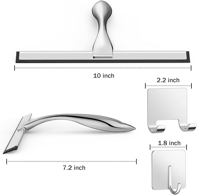 All-Purpose Stainless Steel Shower Squeegee - Image 2