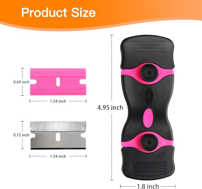 2PACK Razor Blade Scraper, 2-in-1 Scraper Tool - Image 4