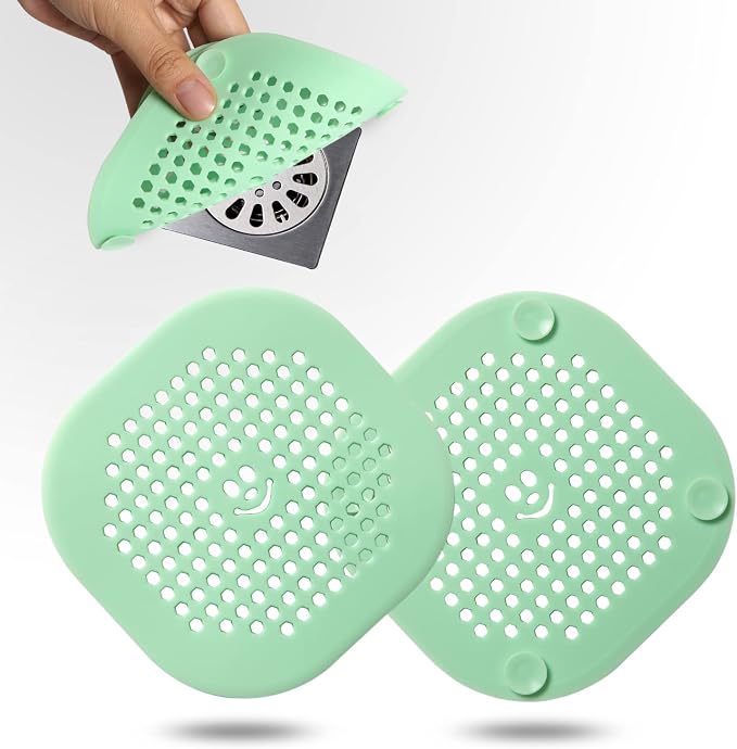 2 Pack Drain Cover Hair Catcher Silicone Drain Protector Hair Stopper by Couidlmakeslifecolorful