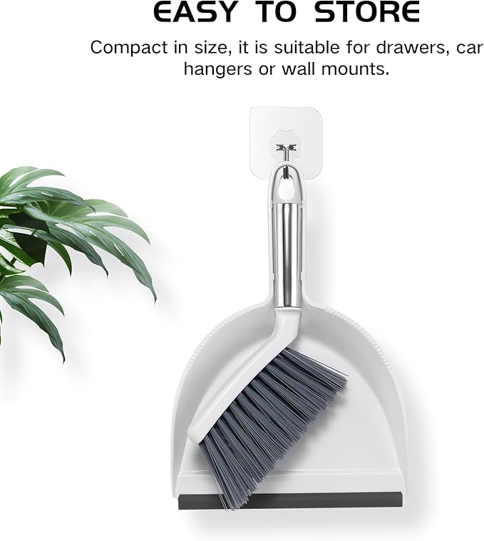 NACENA Mini Broom and Dustpan Set, Small Dust Pan and Brush Set - Image 5
