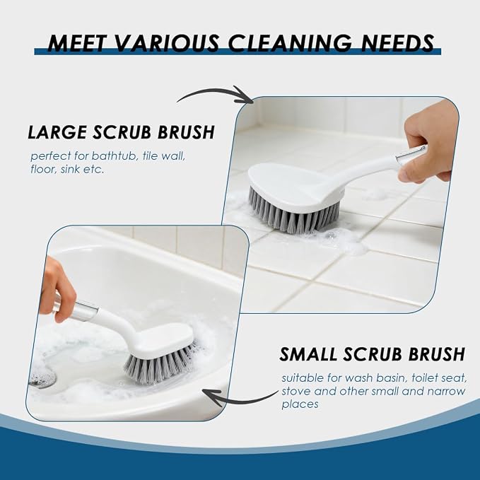 3 Pack Heavy Duty Bathroom Scrub Brush - Image 5
