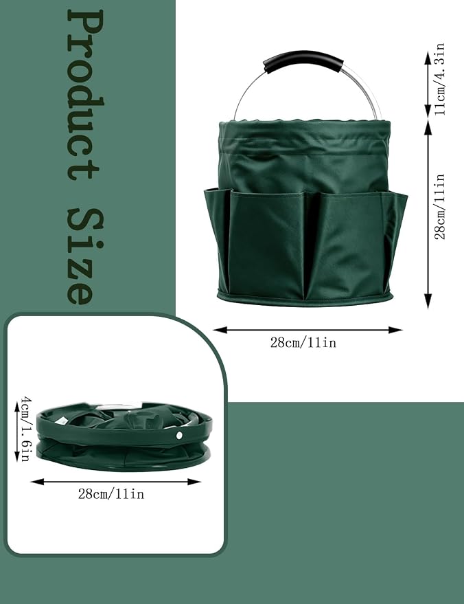 Cleaning Caddy with Handle, Cleaning Products Organiser, Foldable Storage Basket - Image 2