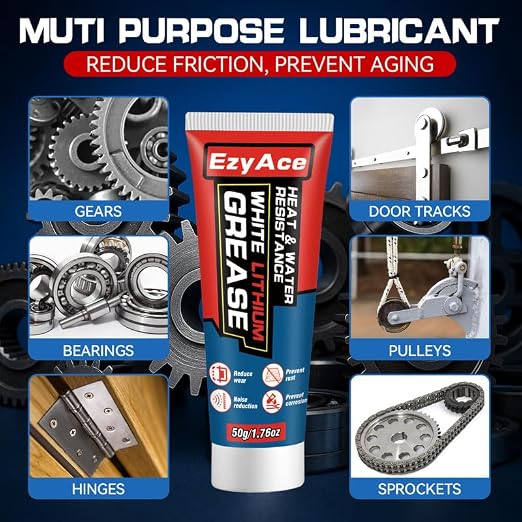 White Lithium Grease, Garage Door Lubricant, Track Rail, Waterproof&Heat - Image 4
