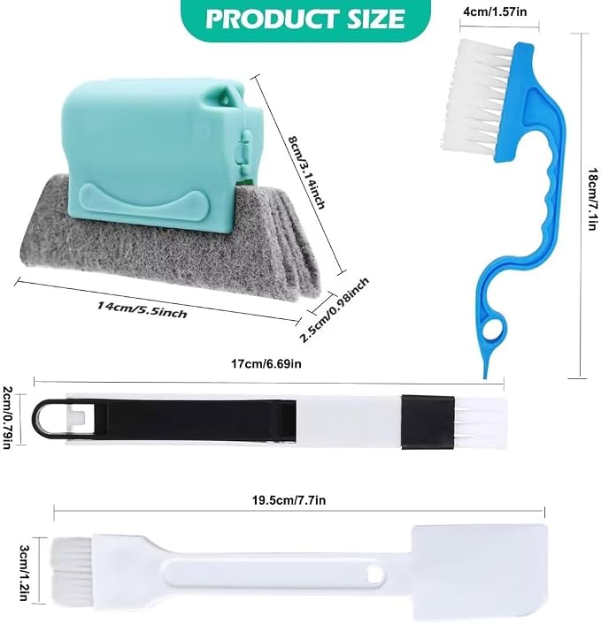 Window Groove Cleaning Brush kit Sliding Door Track Crevice Cleaning Brush - Image 2