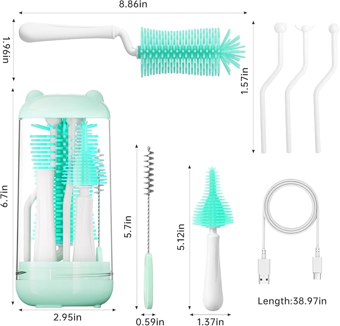 Bottle Brush Set, Travel Bottle Cleaner Kit - Image 6