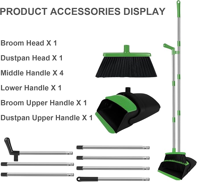 Green Broom with Dustpan Combo Set - Image 8