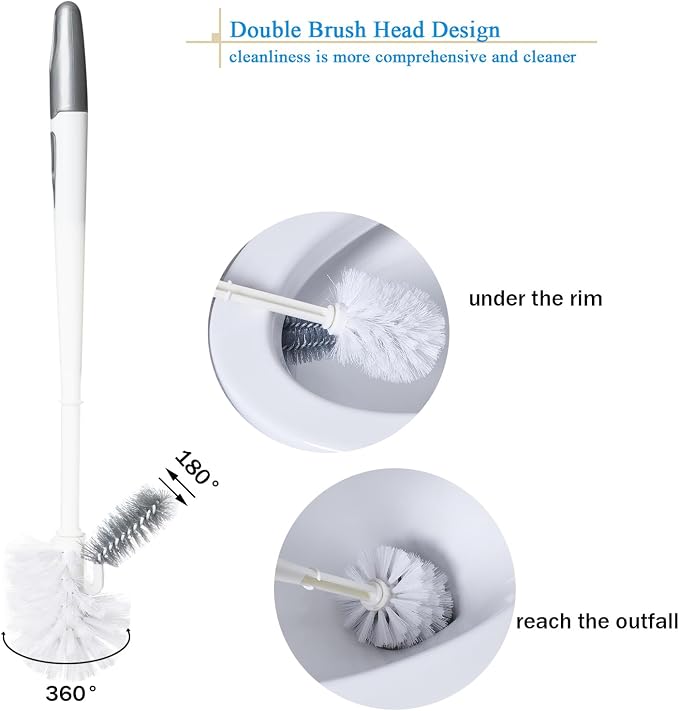2 Pack Toilet Bowl Brush Without Holder - Image 3