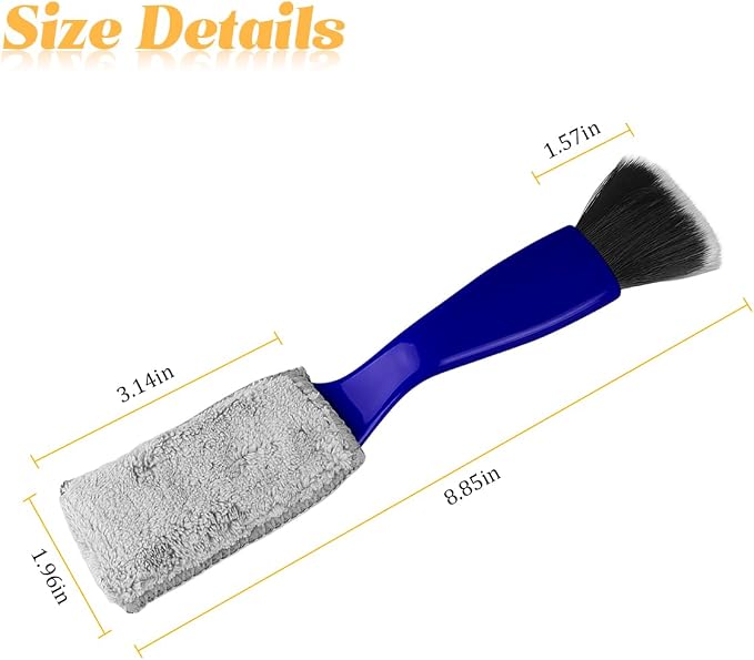 Double Head Brush for Car Clean, 2 in 1 Soft Auto Duster Detailing Cleaning - Image 2