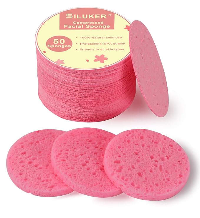 50-Count Compressed Facial Sponges by SILUKER