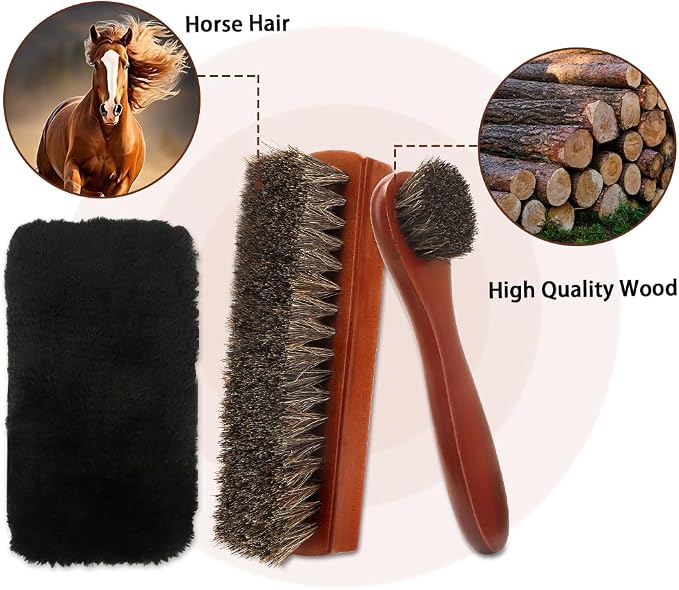 Shoe Brush, Horsehair Shoe Brush, Shoe Brushes - Image 4