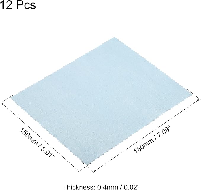 PATIKIL Eyeglass Microfiber Cleaning Cloth 7"x6", 12 Pack Glasses Cleaning - Image 2